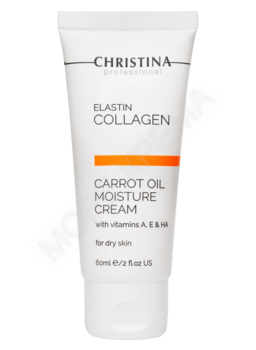 Elastin Collagen Carrot Oil Moisture Cream with Vit. A, E & HA for dry skin – Увлажняющий крем с витаминами A, E и гиалуроновой кислотой «Эластин, коллаген, морковное масло» для сухой кожи - МОРЕ КРЕМА официальный магазин косметики CHRISTINA LEVISSIME ARKADIA , Магазин Профессиональной косметики , доставка косметики